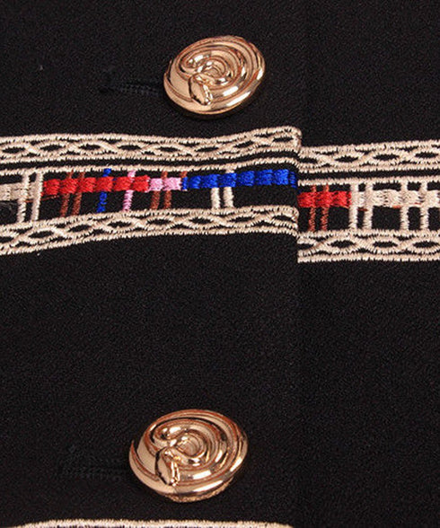 Ethnic Embroidered Military Jacket
